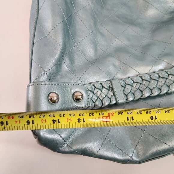 Isabella Fiore  Slouchy Light Teal Tote Bag - Picture 11 of 13